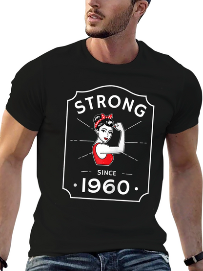 Strong Since 1960 T-Shirt - Retro Feminist Design