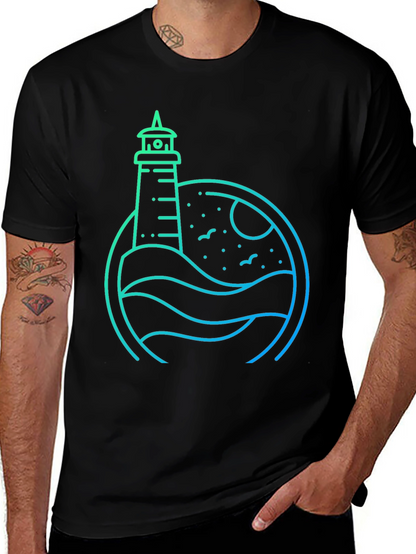 Lighthouse Graphic Tee - Coastal Style Shirt