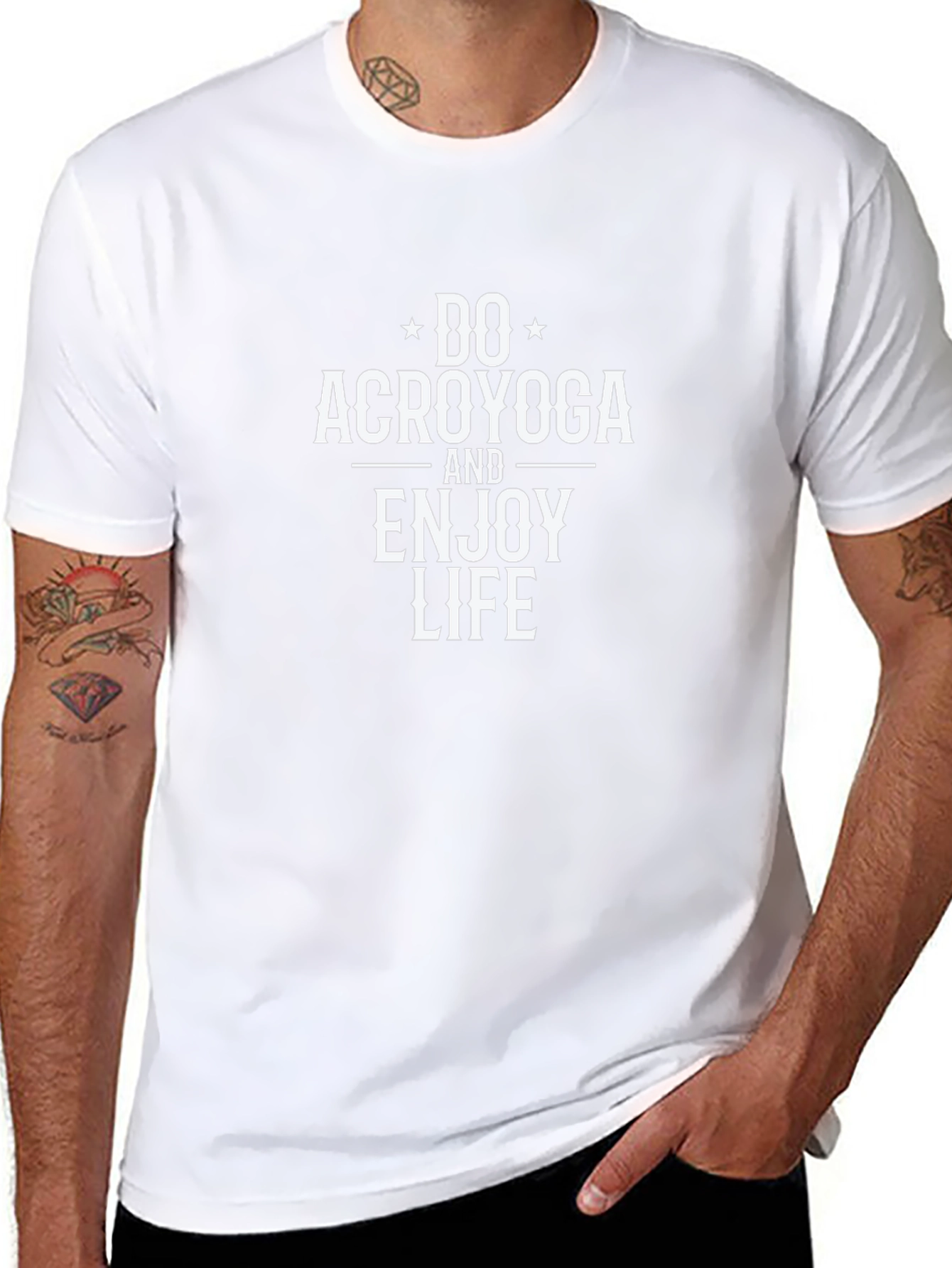 Do Acroyoga T-Shirt - Black Cotton Blend