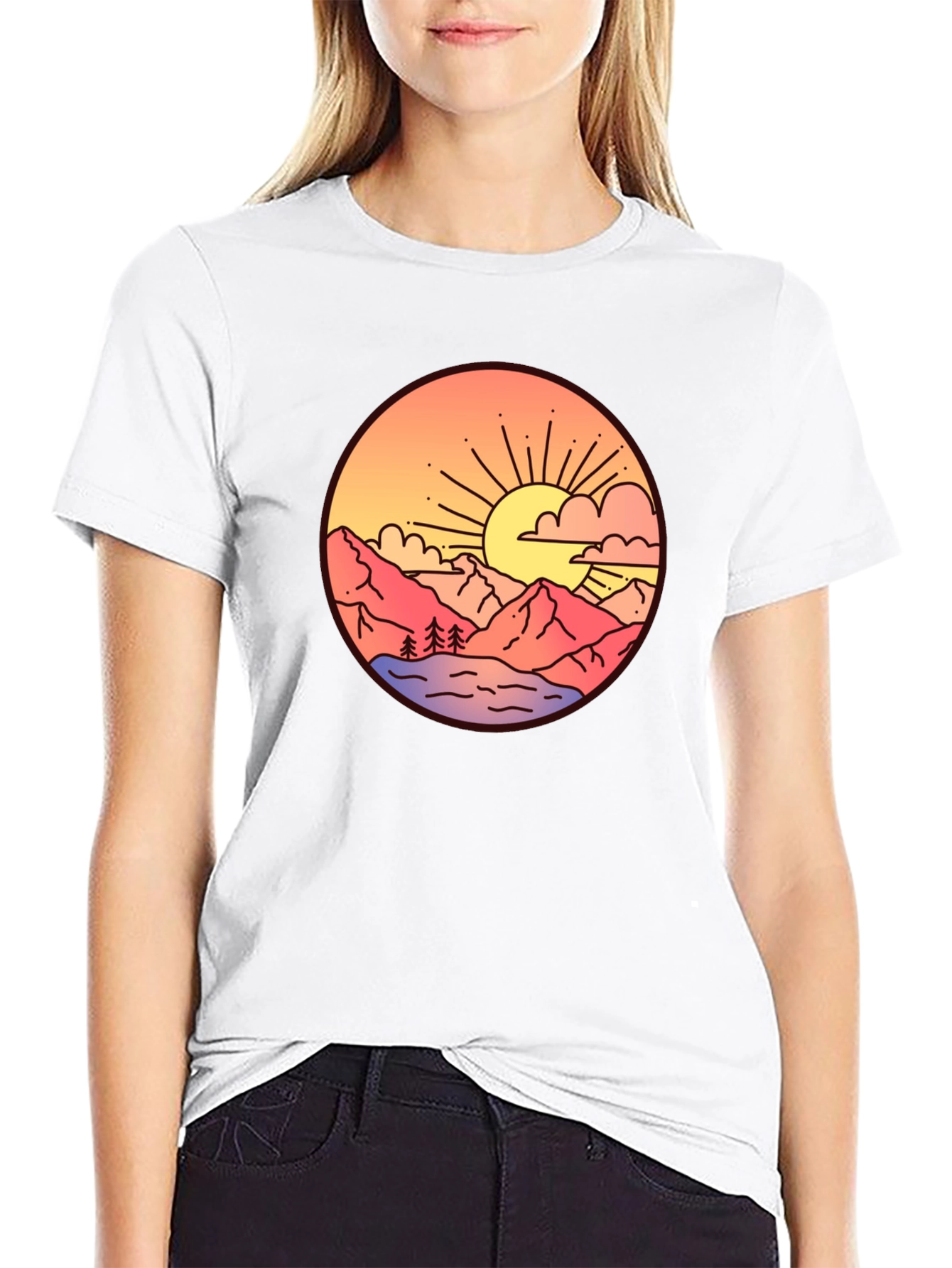 Sunset Mountain Graphic T-Shirt