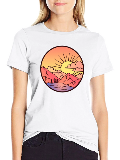 Sunset Mountain Graphic T-Shirt