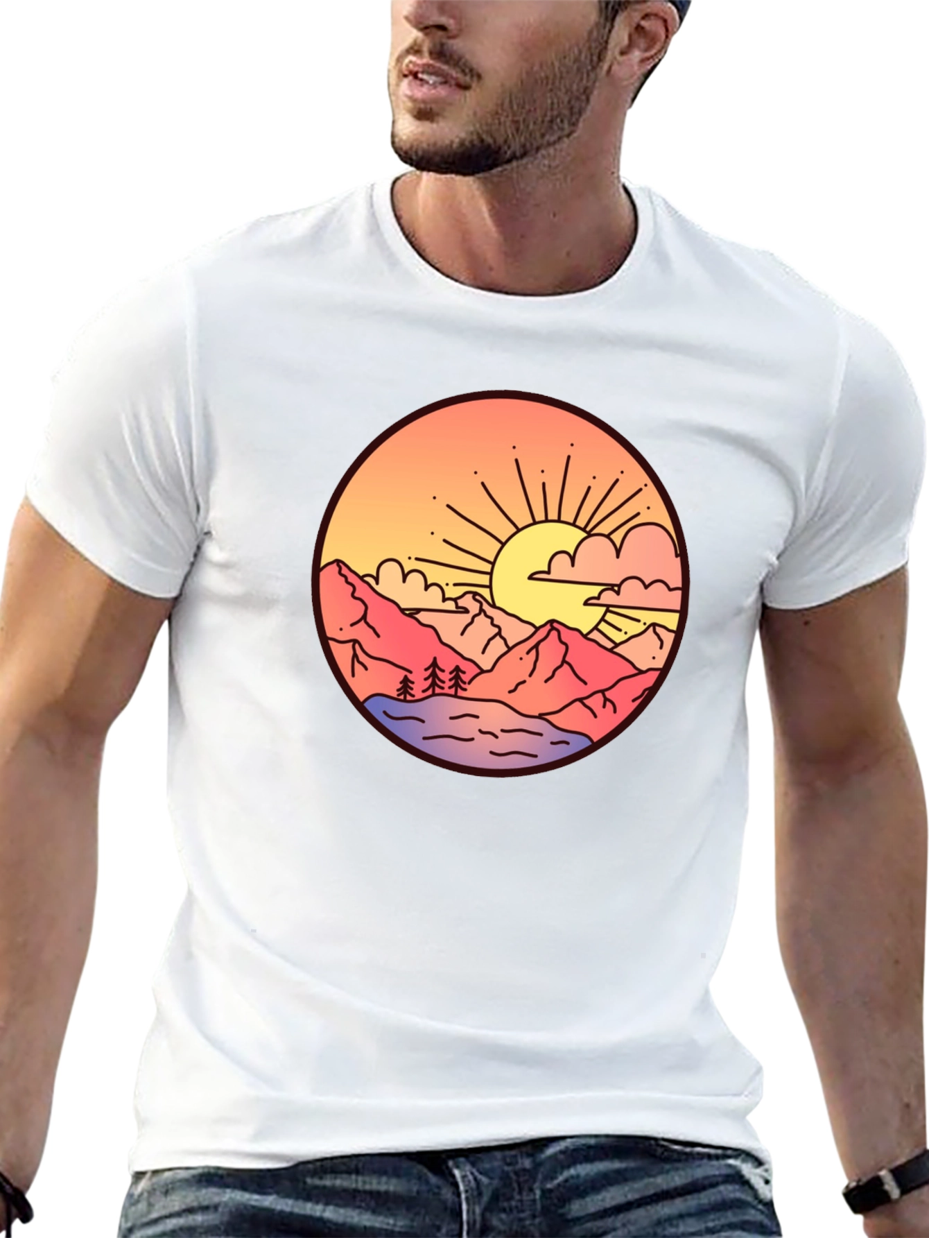 Sunset Mountain Graphic T-Shirt