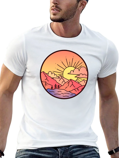 Sunset Mountain Graphic T-Shirt
