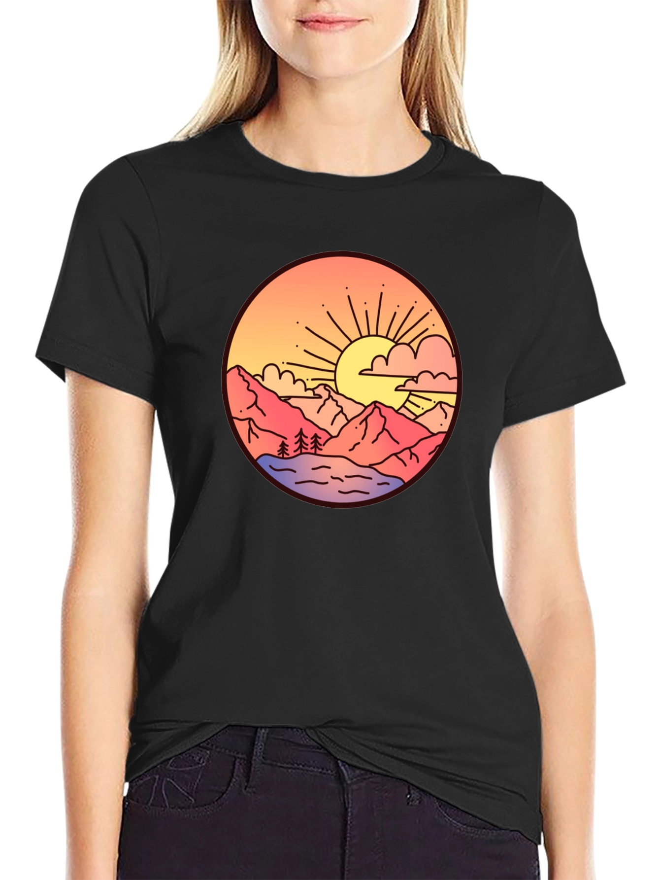 Sunset Mountain Graphic T-Shirt