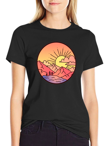 Sunset Mountain Graphic T-Shirt