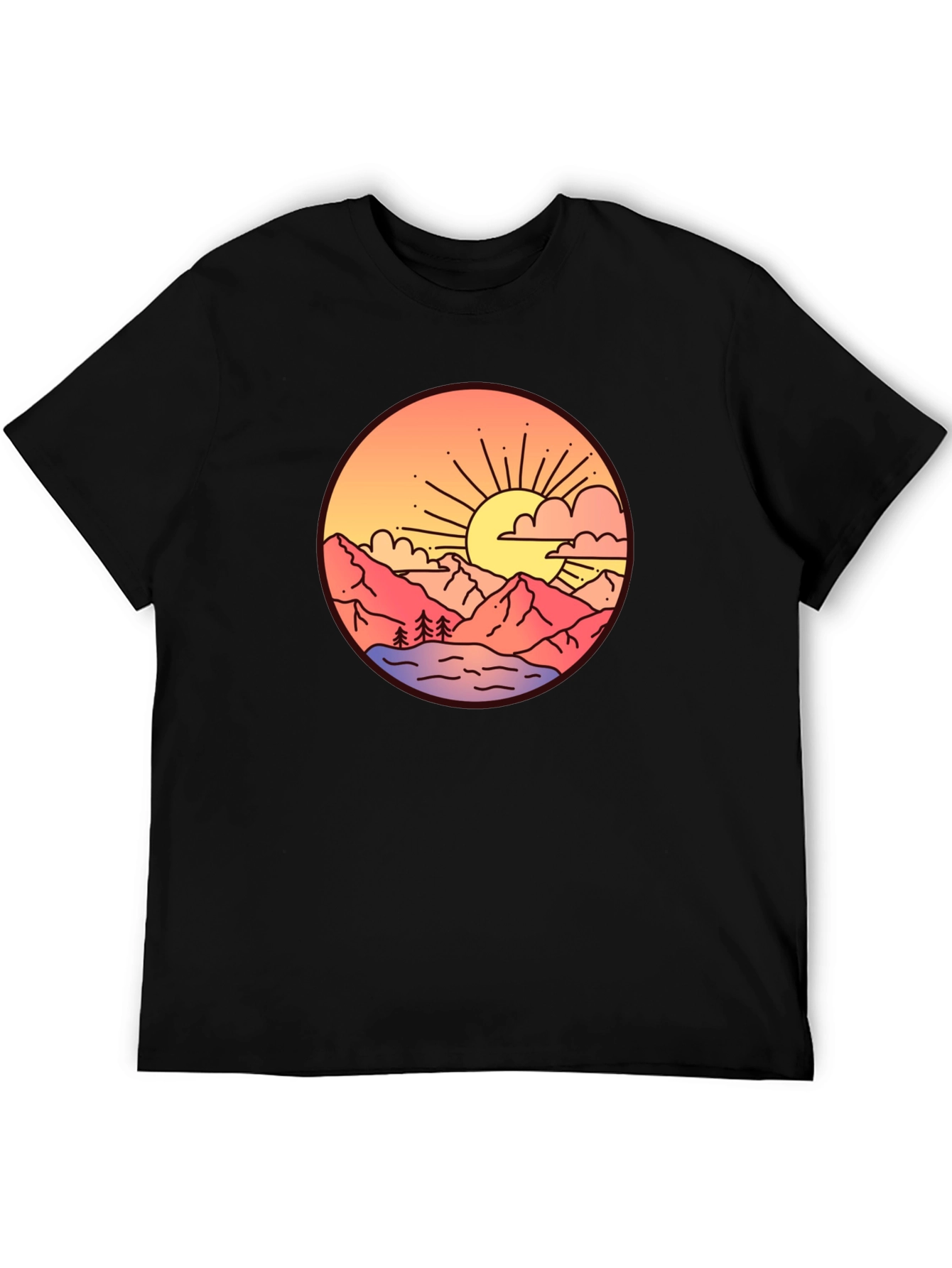 Sunset Mountain Graphic T-Shirt