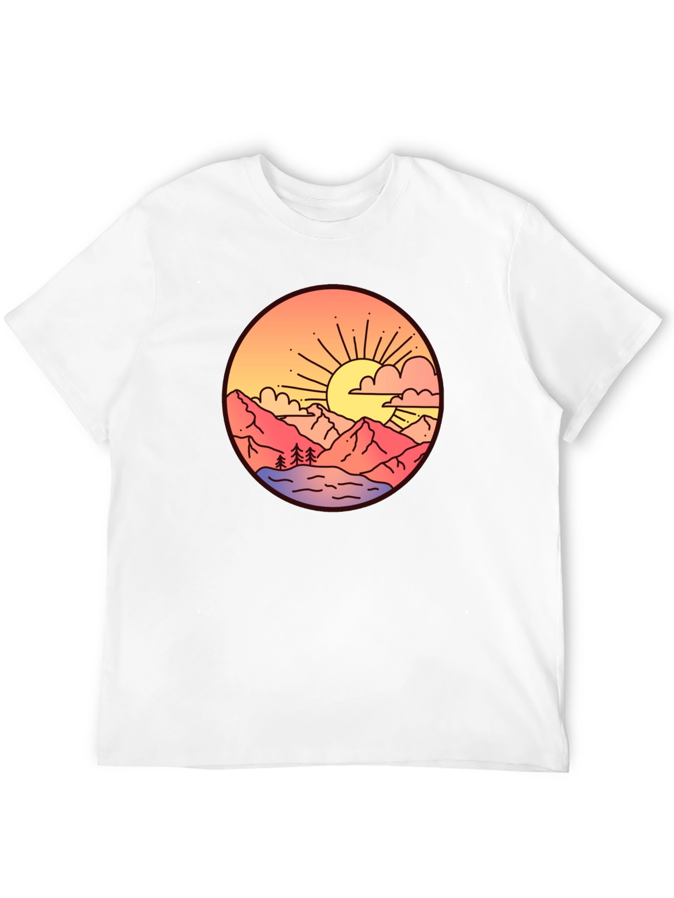 Sunset Mountain Graphic T-Shirt