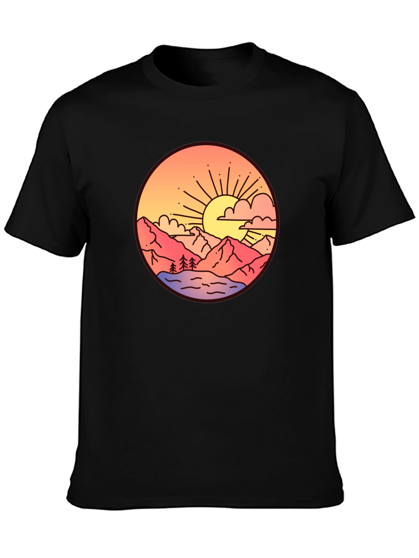 Sunset Mountain Graphic T-Shirt