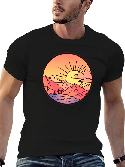 Sunset Mountain Graphic T-Shirt