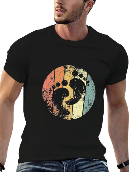 Retro Footprint Circle Tee