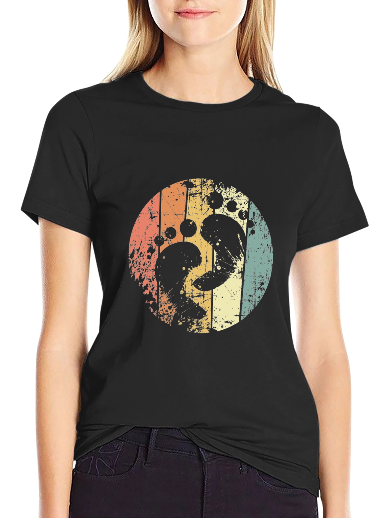 Retro Footprint Circle Tee