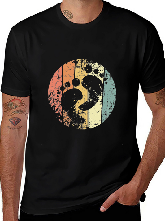 Retro Footprint Circle Tee