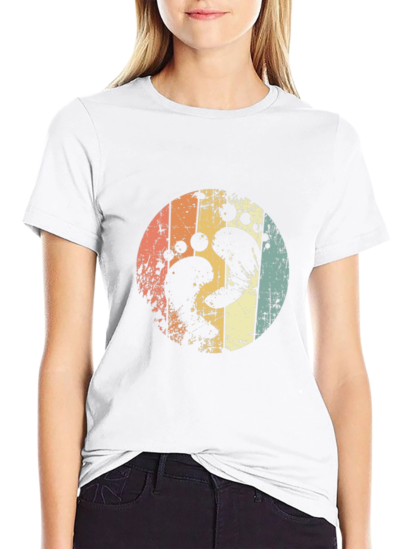 Retro Footprint Circle Tee