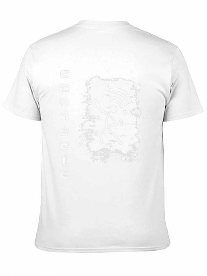 Concrete WiFi Stick Figure Black T-Shirt