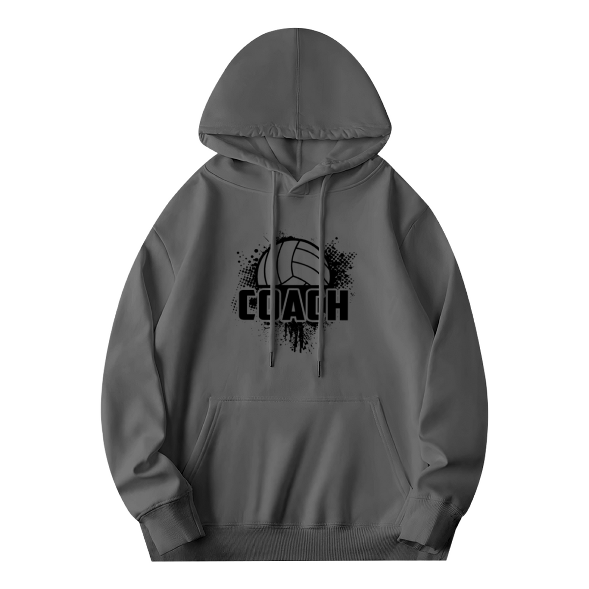 Volleyball Coach Grunge Splatter Graphic Hoodie