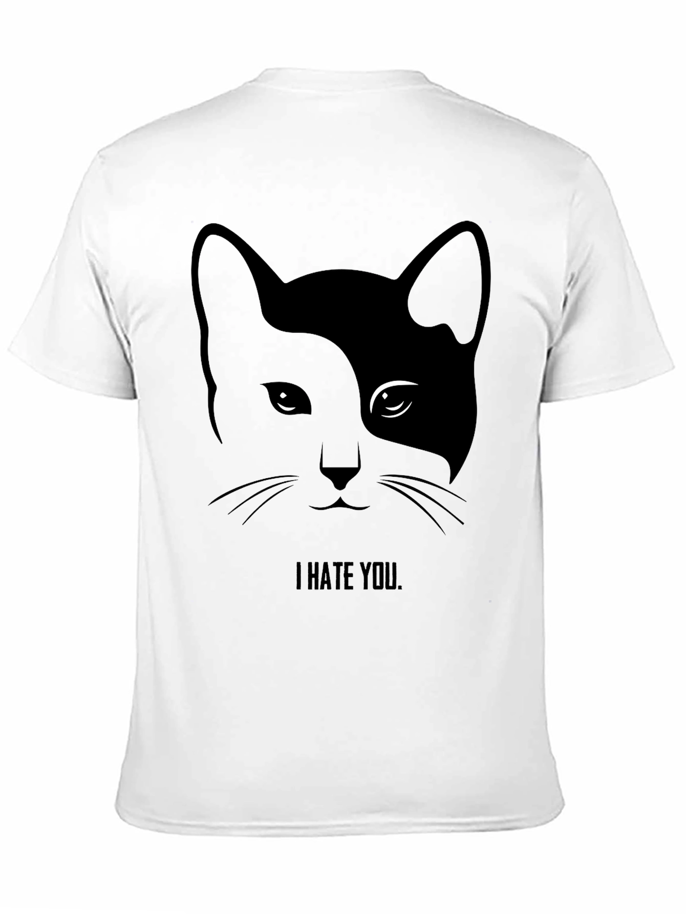 I Hate You Cat Graphic Tee - Black T-Shirt