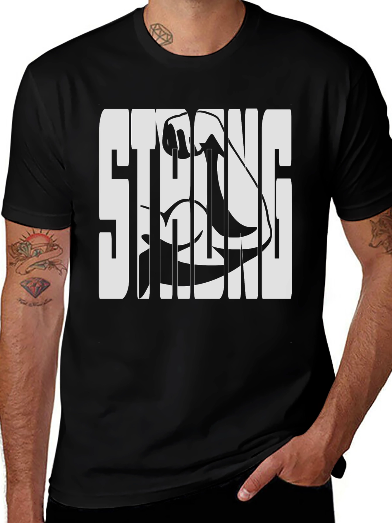 Strong Arm Graphic T-Shirt - Black