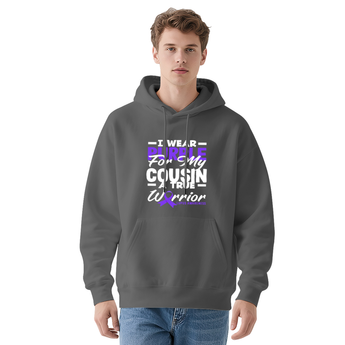 I Wear Purple For My Cousin Lupus Warrior Hoodie