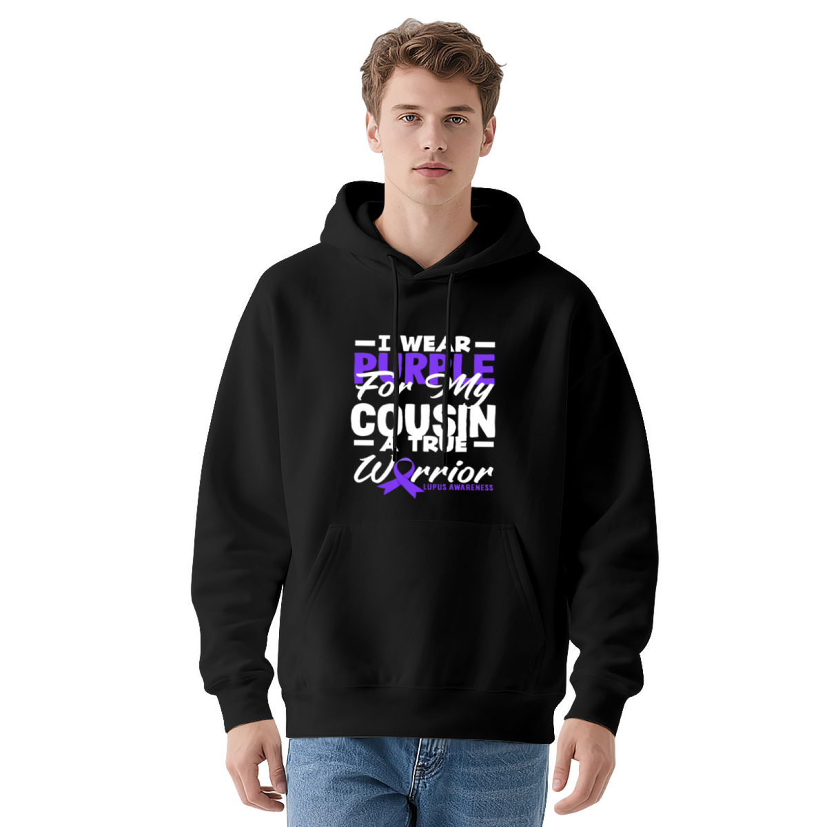 I Wear Purple For My Cousin Lupus Warrior Hoodie