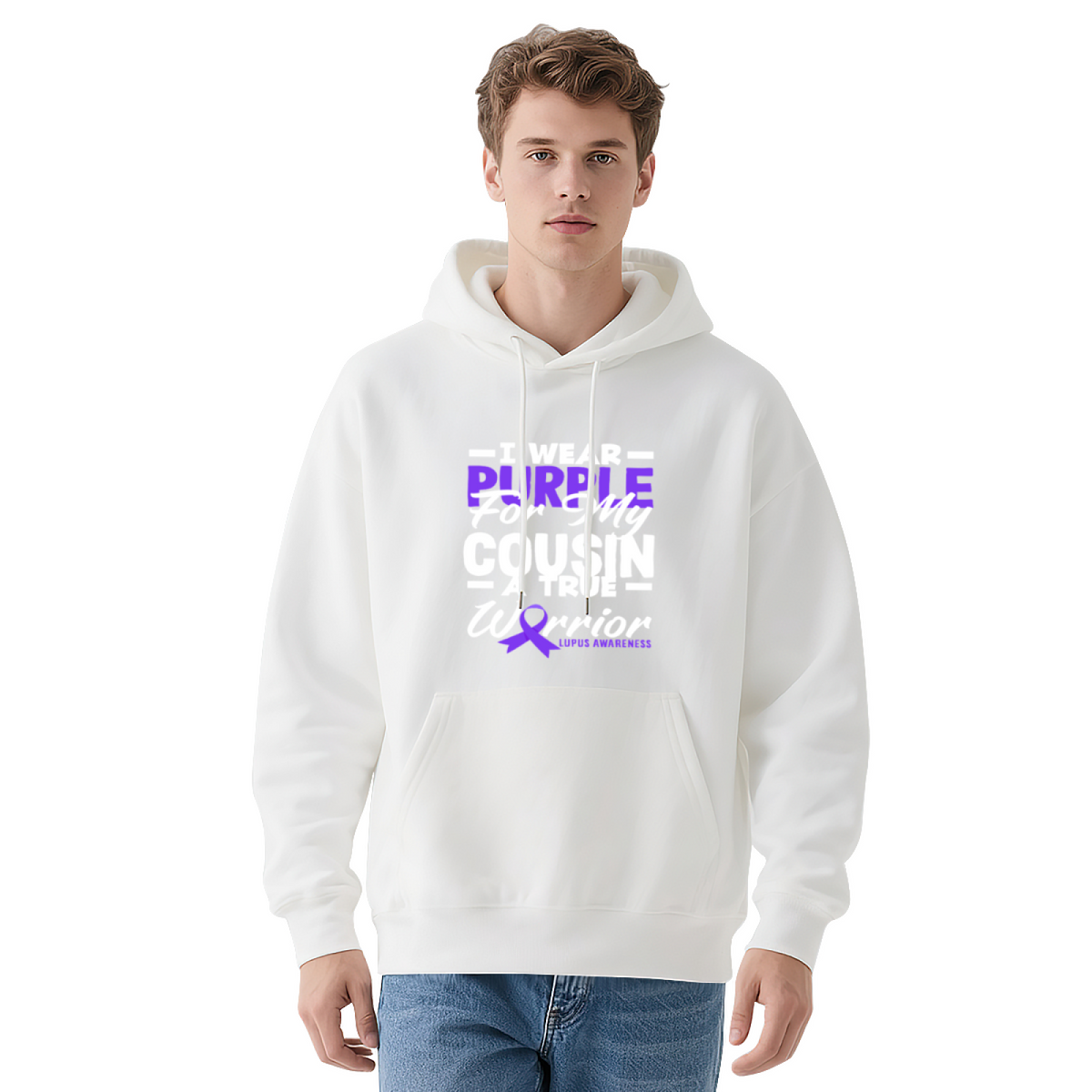I Wear Purple For My Cousin Lupus Warrior Hoodie
