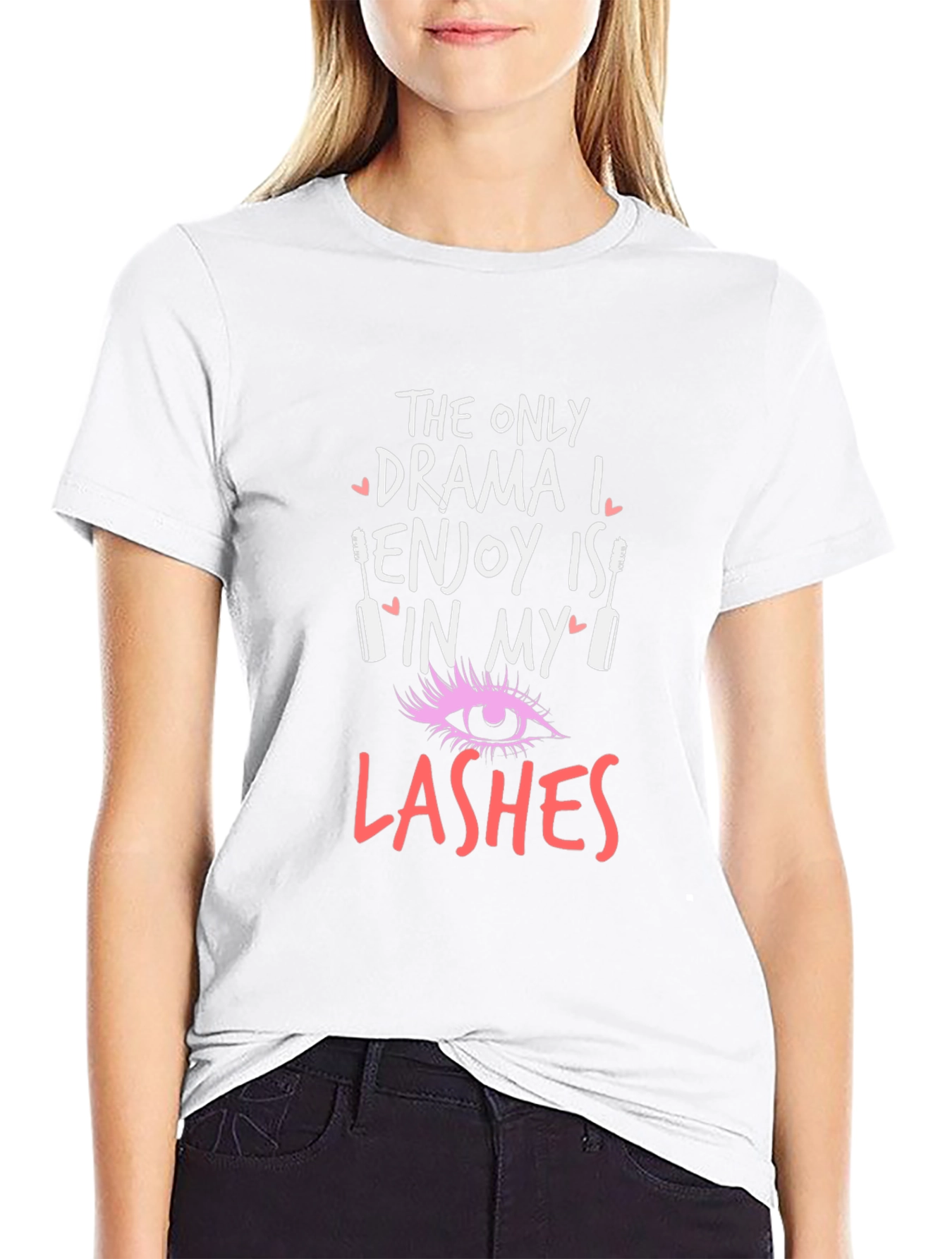 Drama Lashes Graphic Tee - Black