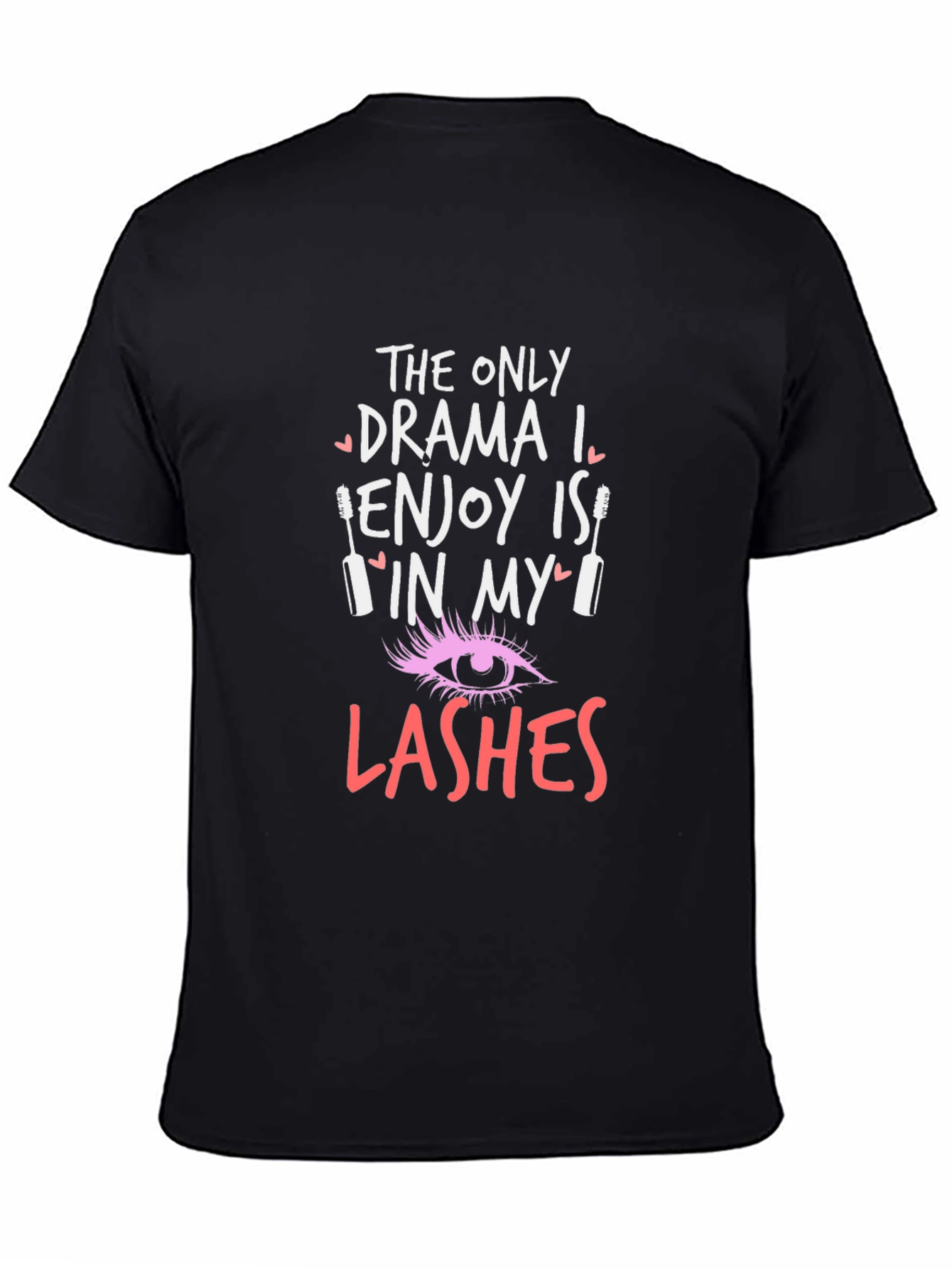 Drama Lashes Graphic Tee - Black