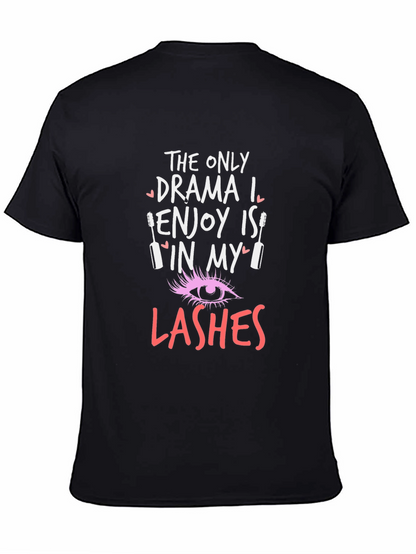 Drama Lashes Graphic Tee - Black