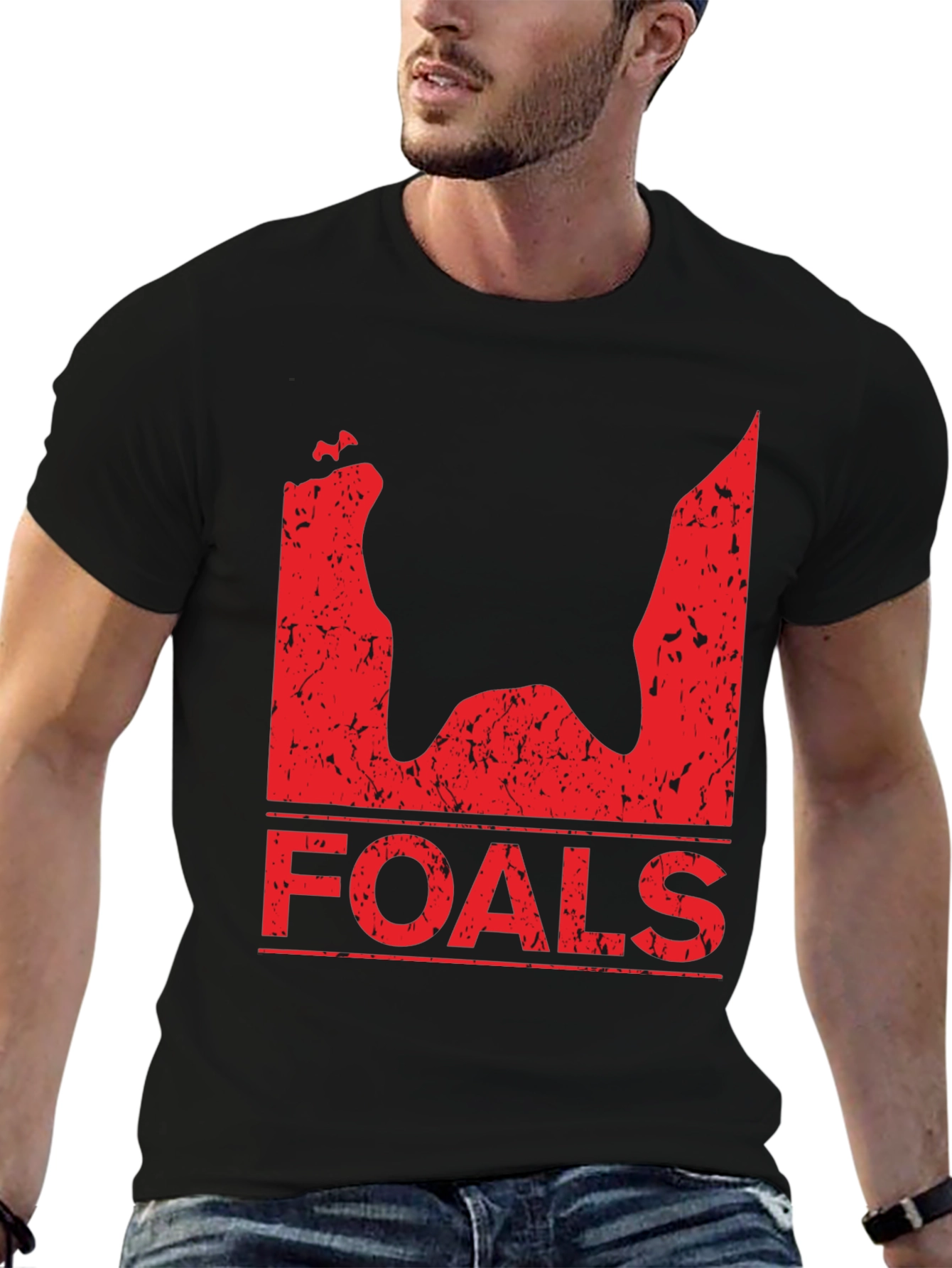 Foals Band T-Shirt - Black Distressed Graphic
