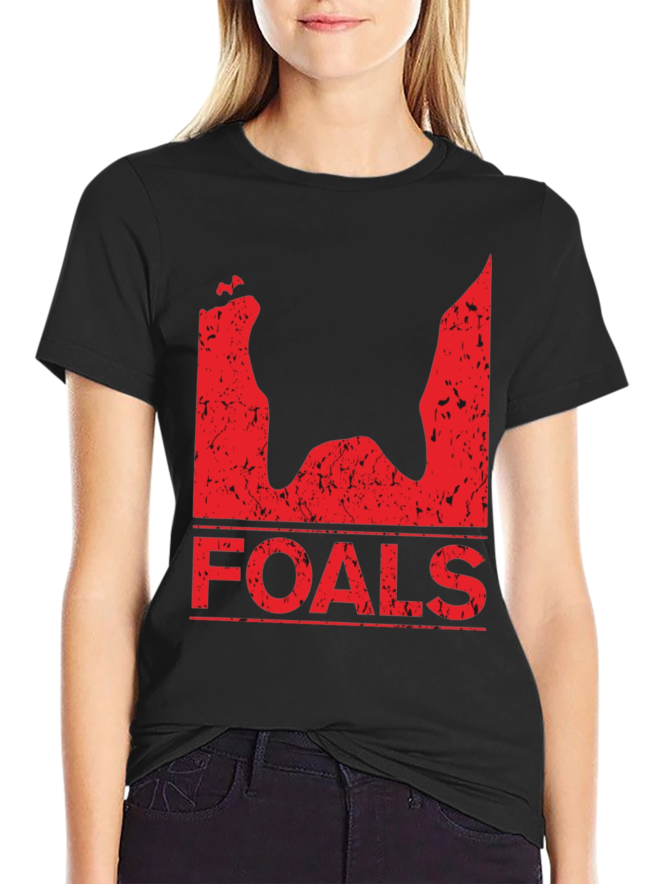 Foals Band T-Shirt - Black Distressed Graphic