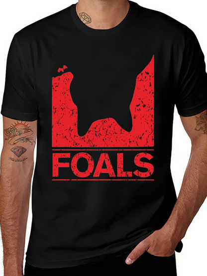 Foals Band T-Shirt - Black Distressed Graphic