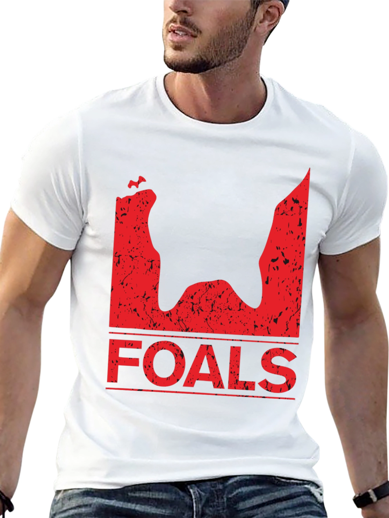 Foals Band T-Shirt - Black Distressed Graphic