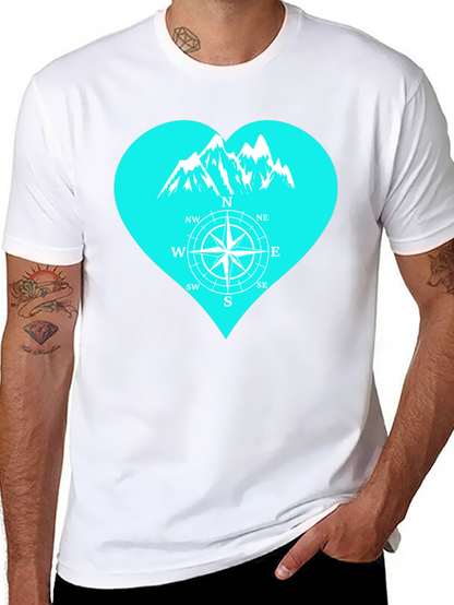 Mountain Compass Heart T-Shirt - Adventure Ready