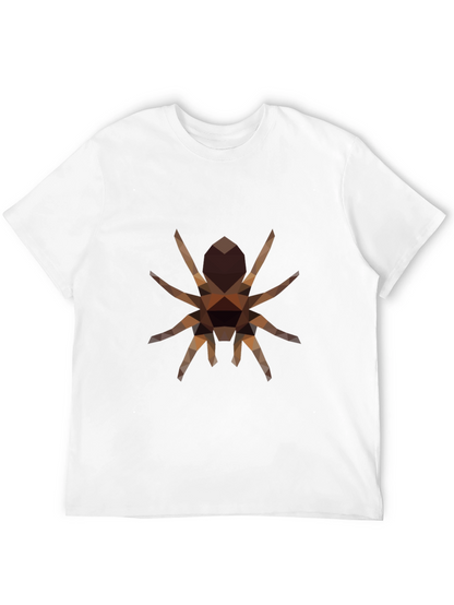 Geometric Spider Graphic Tee - Stylish Black T-Shirt