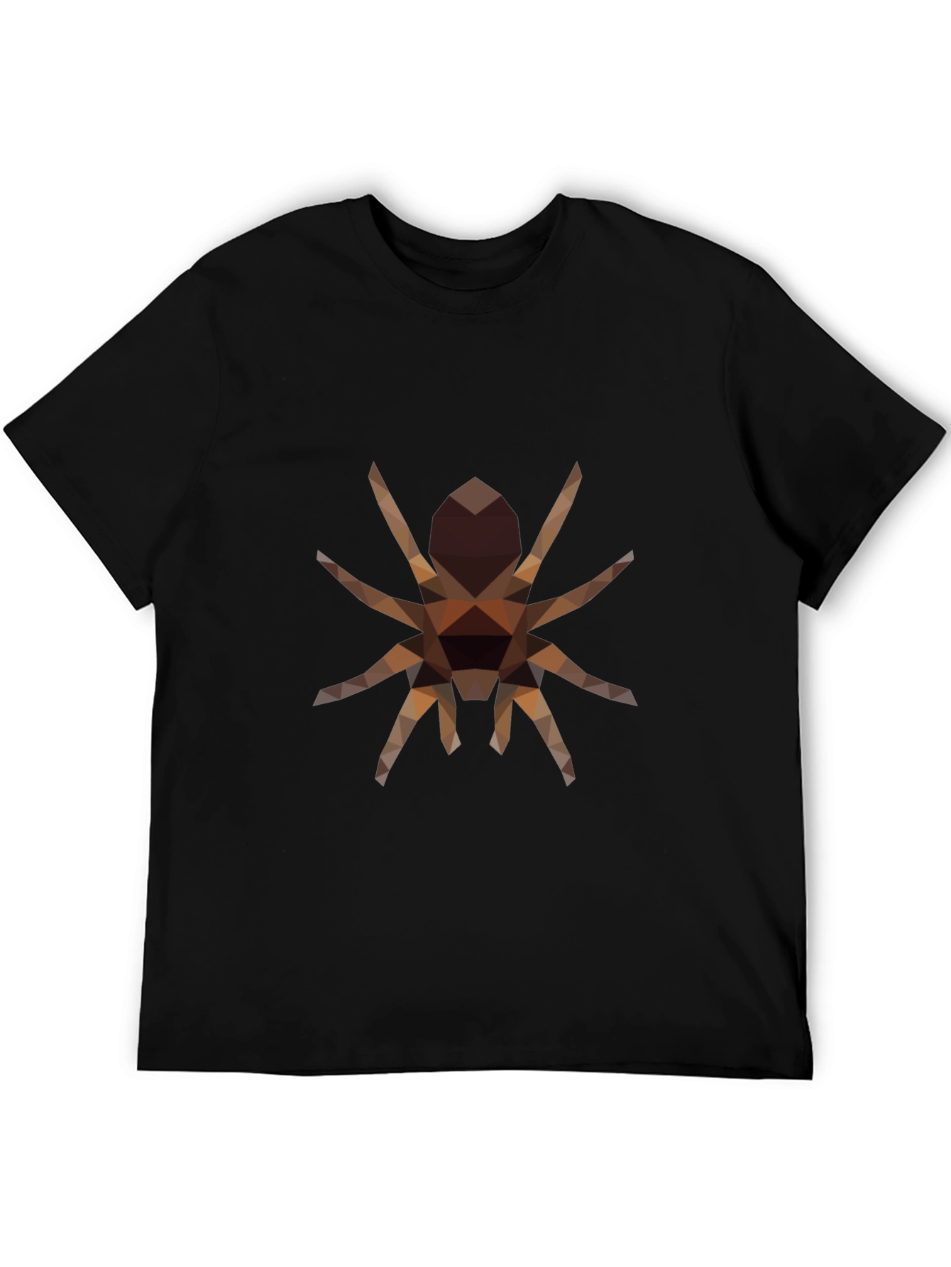 Geometric Spider Graphic Tee - Stylish Black T-Shirt