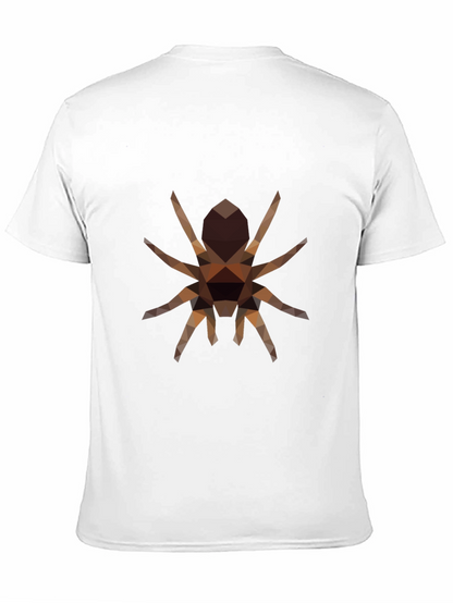 Geometric Spider Graphic Tee - Stylish Black T-Shirt