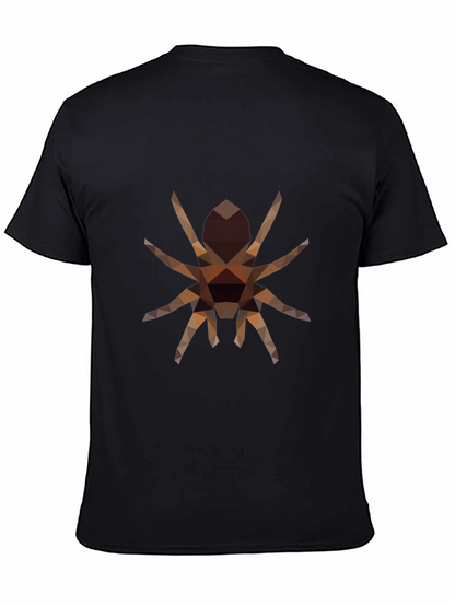 Geometric Spider Graphic Tee - Stylish Black T-Shirt