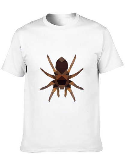 Geometric Spider Graphic Tee - Stylish Black T-Shirt