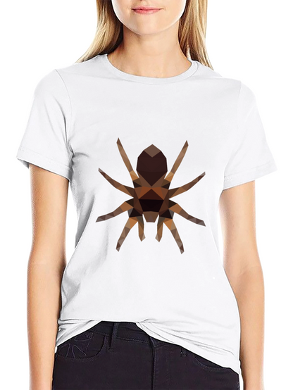 Geometric Spider Graphic Tee - Stylish Black T-Shirt
