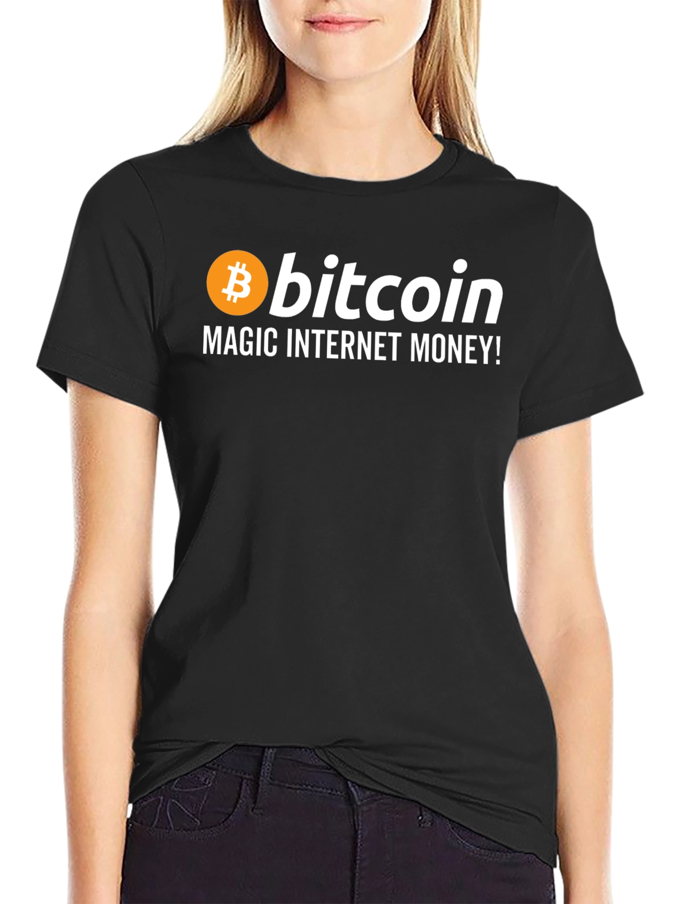 Bitcoin Magic Internet Money Black T-Shirt