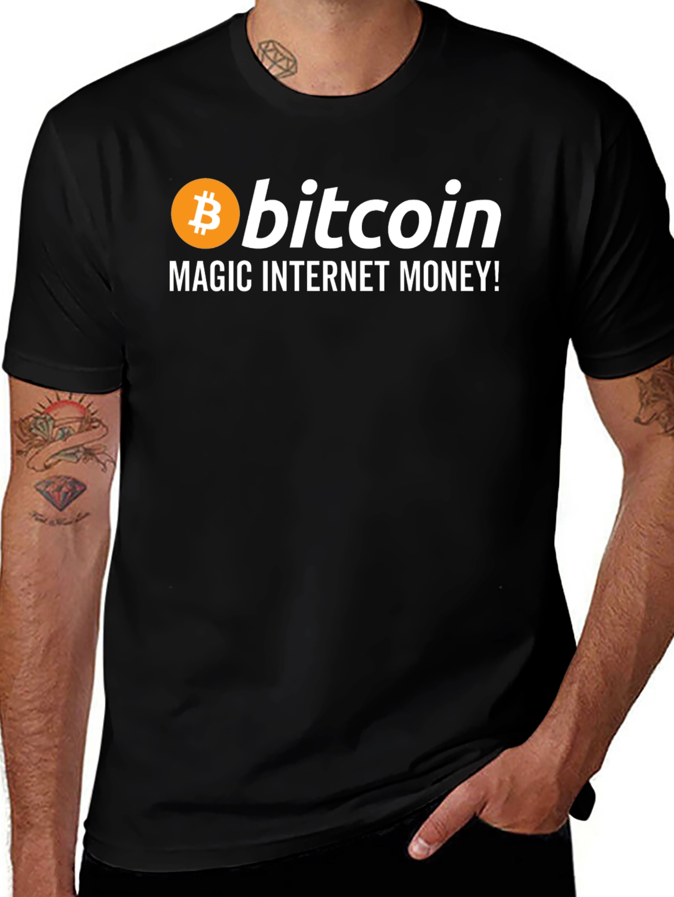 Bitcoin Magic Internet Money Black T-Shirt