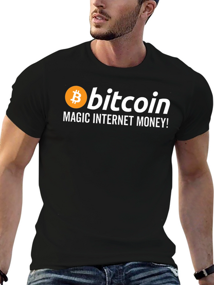 Bitcoin Magic Internet Money Black T-Shirt