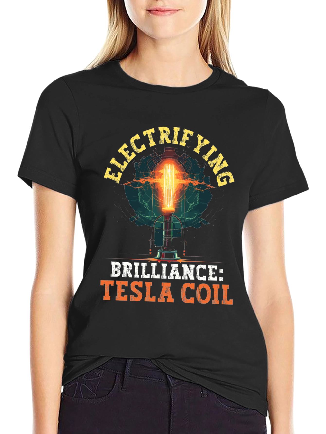 Electrifying Tesla Coil Graphic T-Shirt