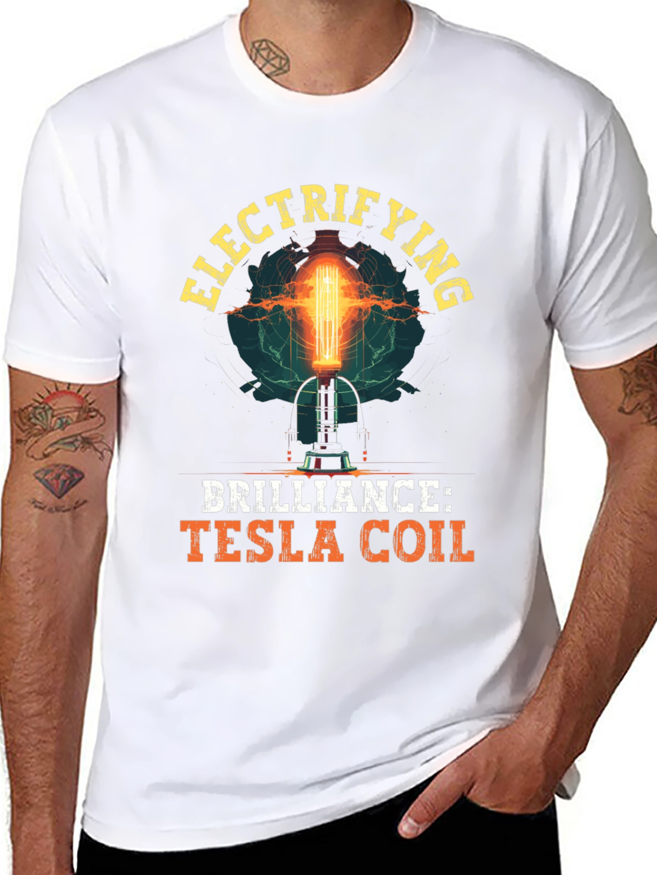 Electrifying Tesla Coil Graphic T-Shirt