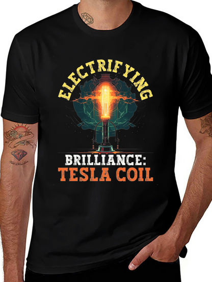 Electrifying Tesla Coil Graphic T-Shirt