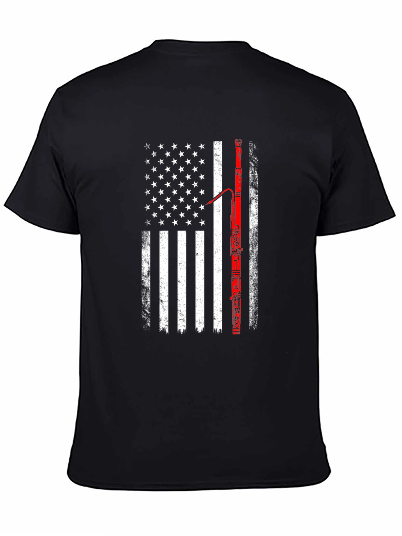 American Flag Bassoon Player T-Shirt