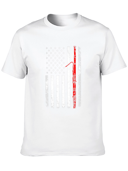American Flag Bassoon Player T-Shirt