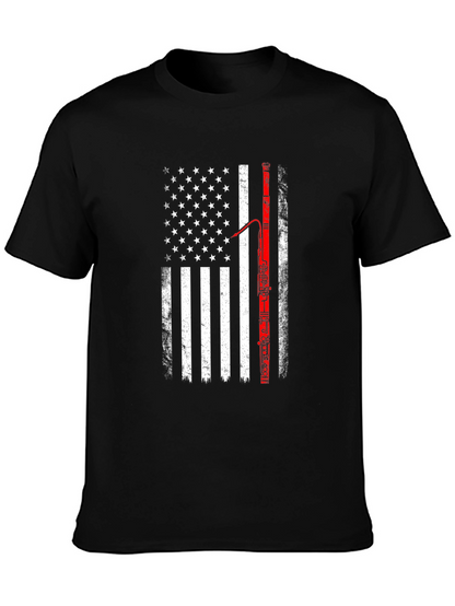 American Flag Bassoon Player T-Shirt