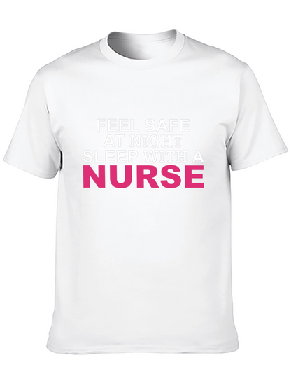 Feel Safe At Night Nurse Graphic Tee
