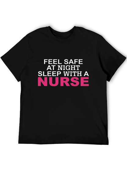 Feel Safe At Night Nurse Graphic Tee