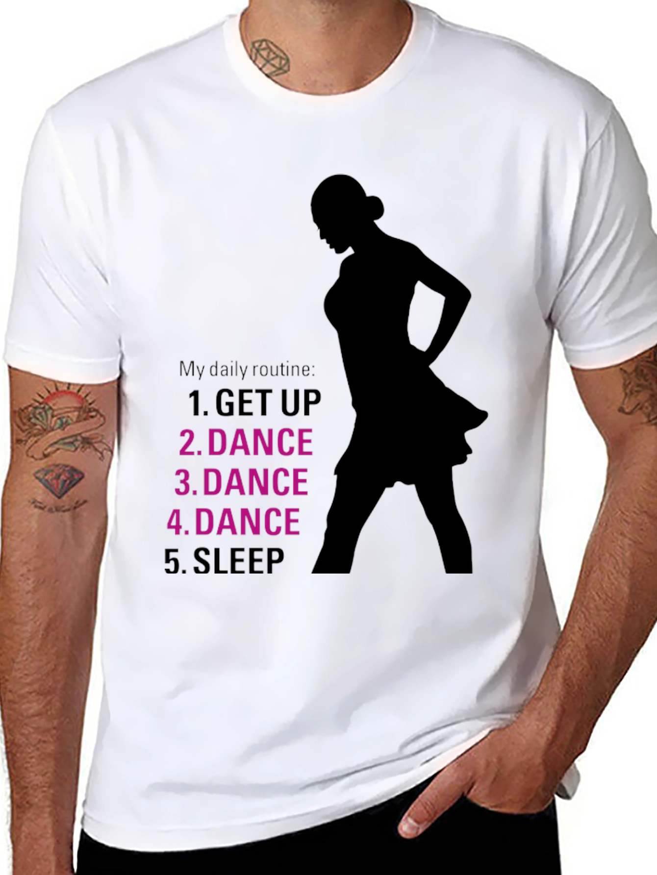Dance Routine T-Shirt - Dancers Daily Schedule Tee